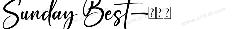 Sunday Best字体转换